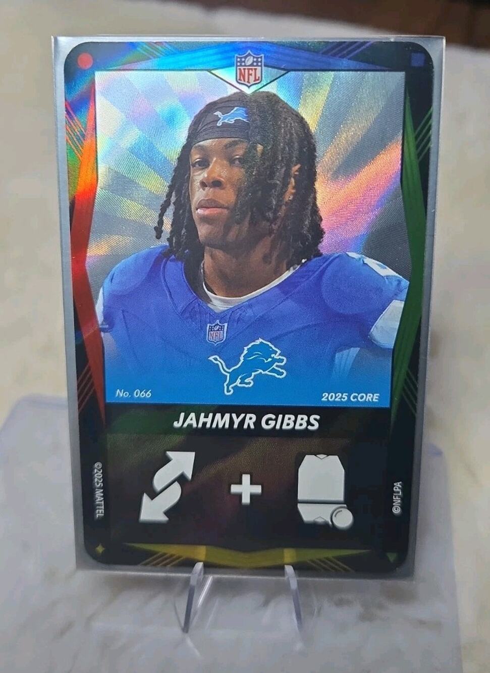 2025 UNO Elite Card Action Kaleidoscope Jahmyr Gibbs #066 Lions SP